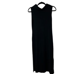 Black Dress, Wide Turtleneck, M